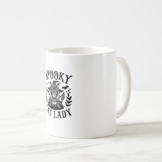 子不気味どものいない猫レディーハロウィーンの衣装 コーヒーマグカップ (正面右)
