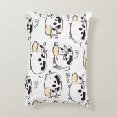 子供おもしろいっぽい動物のパターン。ヴィンテージクリップ アクセントクッション (裏面(縦))