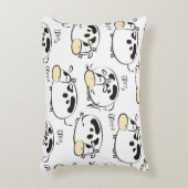 子供おもしろいっぽい動物のパターン。ヴィンテージクリップ アクセントクッション (正面(垂直))
