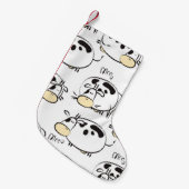 子供おもしろいっぽい動物のパターン。ヴィンテージクリップ スモールクリスマスストッキング (正面 (吊り時))