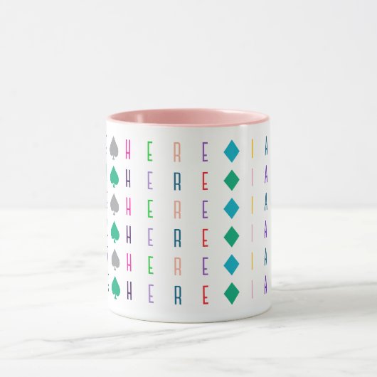 子供おもしろいと色カスタム付き文字16文字または数字 マグカップ (中央)