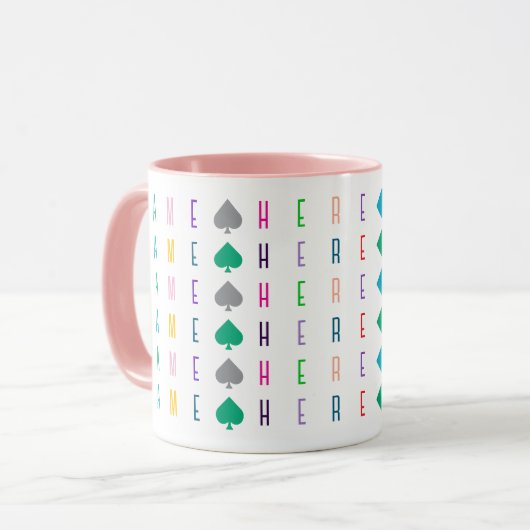 子供おもしろいと色カスタム付き文字16文字または数字 マグカップ (正面左)