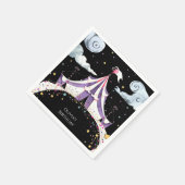 子供おもしろいサーカス誕生日 スタンダードカクテルナプキン (角)