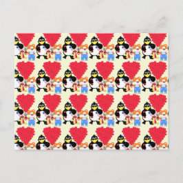 子供おもしろい漫画のバレンタイン シーズンポストカード