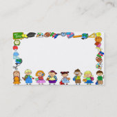 子供およびおもしろいのためのかわいく素晴らしく美しいbusinesscard 名刺 (裏面)