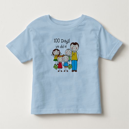 子供およびオスの先生100日 トドラーTシャツ (正面)