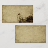 子供およびヤギのカートのきちんとした名刺 名刺 (正面/裏面)