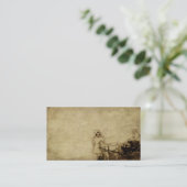 子供およびヤギのカートのきちんとした名刺 名刺 (スタンド正面)