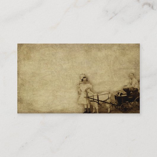 子供およびヤギのカートのきちんとした名刺 名刺 (正面)