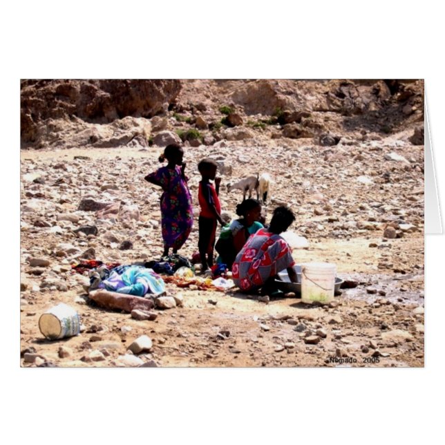 子供およびヤギ (正面横)