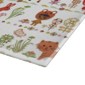 子供および動物パターン カッティングボード (角)