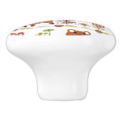 子供および動物パターン セラミックノブ (側面)