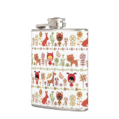 子供および動物パターン フラスク (左)