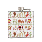 子供および動物パターン フラスク (裏面)