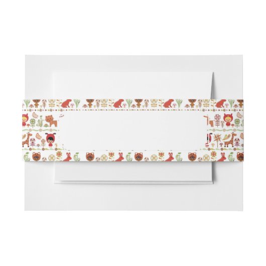 子供および動物パターン 招待状ベリーバンド (正面例)