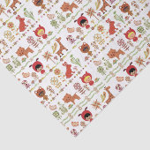 子供および動物パターン 薄葉紙 (詳細)