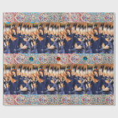 子供および天使の赤く青い宝石用原石のヴァージン ラッピングペーパー (フラット)