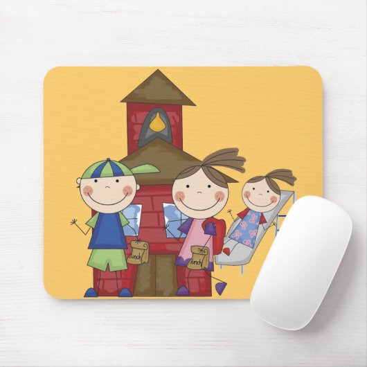 子供および校舎のTシャツおよびギフト マウスパッド (マウス)