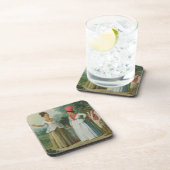 子供およびBlacの色の西のインドの女性、 コースター (右側)