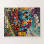 子供お洒落のよくはしゃぐデザイン ジグソーパズル (横)