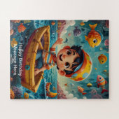 子供お洒落のよくはしゃぐデザイン ジグソーパズル (横)