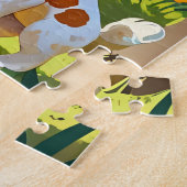 子供お洒落のよくはしゃぐデザイン ジグソーパズル (側面)