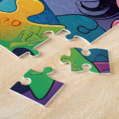 子供お洒落のよくはしゃぐデザイン ジグソーパズル (側面)