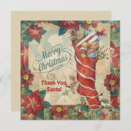 子供からのサンタへの感謝カード サンキューカード