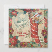 子供からのサンタへの感謝カード サンキューカード (正面)