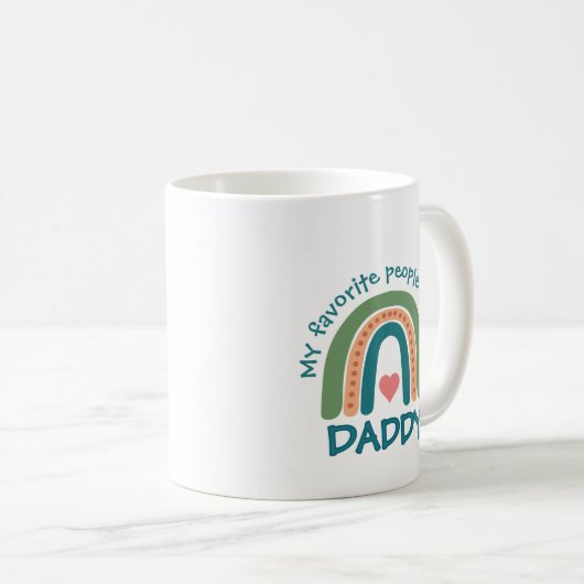 子供からのパパのための虹 コーヒーマグカップ (正面右)