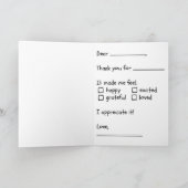 子供からのメッセージを書き込む感謝カード サンキューカード (内部)