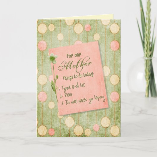 子供からの母のための誕生日 カード (正面)