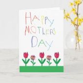 子供からの母の日カード カード (黄色い花)