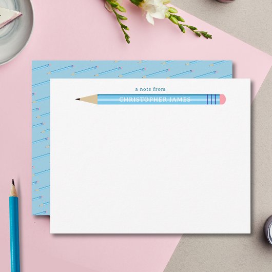 子供からの鉛筆で書かれたメモ用カード ノートカード