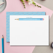 子供からの鉛筆の平らなノートカードのメモ ノートカード