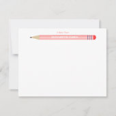 子供からの鉛筆の平らなノートカードのメモ ノートカード (正面)