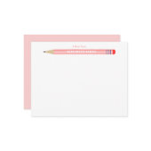 子供からの鉛筆の平らなノートカードのメモ ノートカード (正面/裏面インサイチュ)