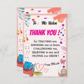 子供から先生へのサンキューカード サンキューカード (正面/裏面)