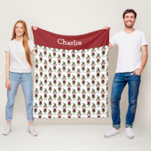 子供かわいい赤い白クリスマスの名前を追加