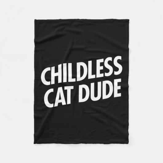 子供がいない猫好きの男 フリースブランケット (正面)