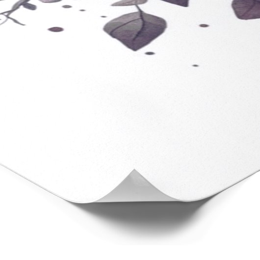 子供がいる水色の鳥の家族#5 ポスター (角)