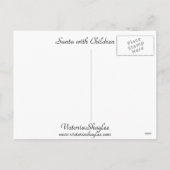 子供が付いているサンタ シーズンポストカード (裏面)