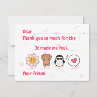 子供が入力するサンキューカード