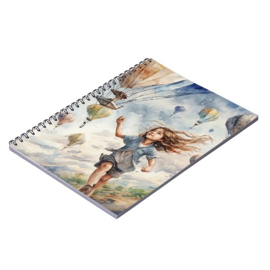 子供が凧を揚げている ノートブック (左側)