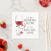 "子供が家にいれば一人飲みではない" - スタンダードカクテルナプキン (インサイチュ)
