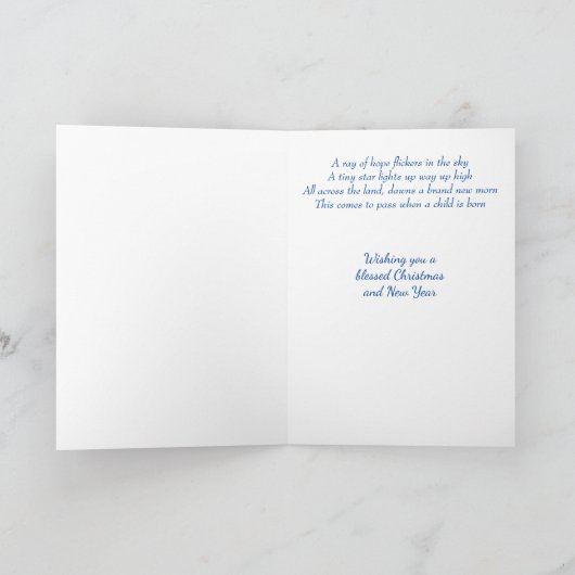 子供が歌の歌詞生まれイエス出生 シーズンカード (内部)