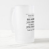 子供が理由先生贈り物 フロストグラスビールジョッキ (正面左)