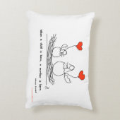 "子供が生まれるとき、母は生まれます"。 枕 アクセントクッション (裏面(縦))