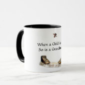 子供が生まれるとき、祖母はそうあります マグカップ (正面左)