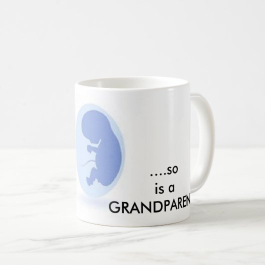 子供が生まれるとき、祖父母はそうあります コーヒーマグカップ (正面右)